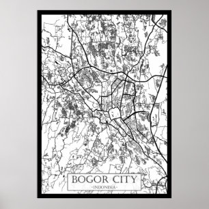 Bogor City Indonesia City Map Poster