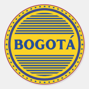 Bogotá City Pride Emblem – Colombian Identity Classic Round Sticker