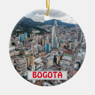 Bogota Colombia Panoramic Christmas Ornament