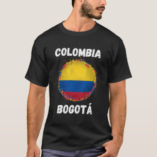 Bogota Colombia Retro Vintage Colombian Flag Souve T-Shirt