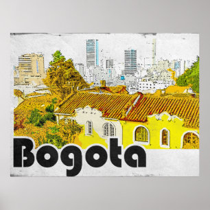 Bogota Colombia Vintage  Poster