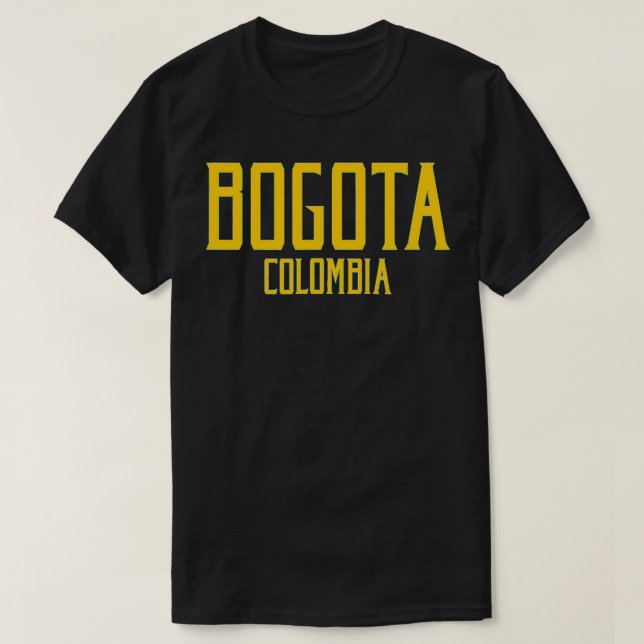 Bogota Colombia Vintage Tet Amber Print  T-Shirt (Design Front)