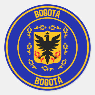 Bogotá Round Emblem Classic Round Sticker