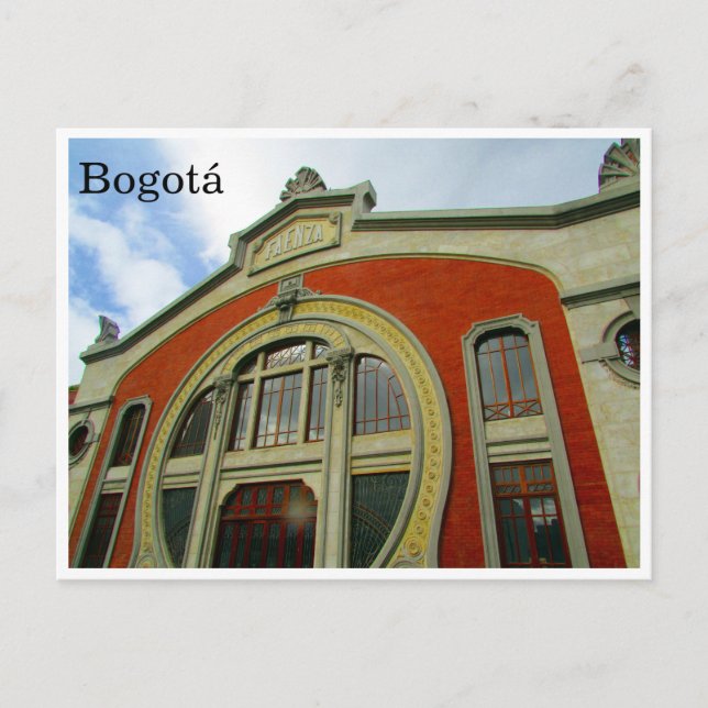 bogotá round postcard (Front)