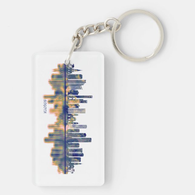 Bogota Skyline Key Ring (Back)