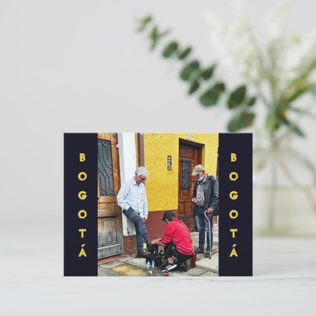 Bogotá Street Scenes  Postcard (Standing Front)