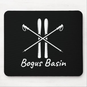 Bogus Sin Idaho Ski Skier Skiing Poles Winter Vaca Mouse Mat