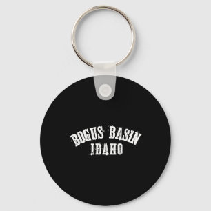 Bogus Sin Idaho Ski Skiing Snowboarding Skier Bold Key Ring