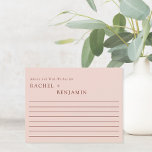Bohemain Earth Colours Wedding Advice & Well Wishe<br><div class="desc">Simple and clean boho terracotta wedding advice cards.</div>