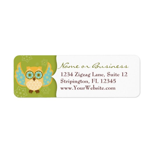 Boheme Owl OJ Return Address Label