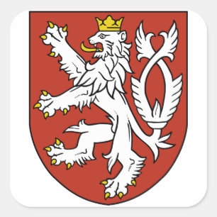 bohemia emblem square sticker