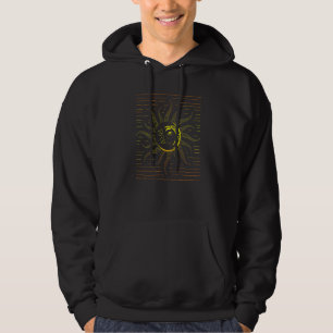 Bohemian Aesthetic Celestial Bodies Sun Moon Astro Hoodie
