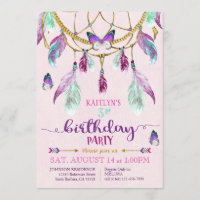 Bohemian American Indian Dream Catcher Birthday