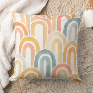 Bohemian arch fish scale painted pattern cushion