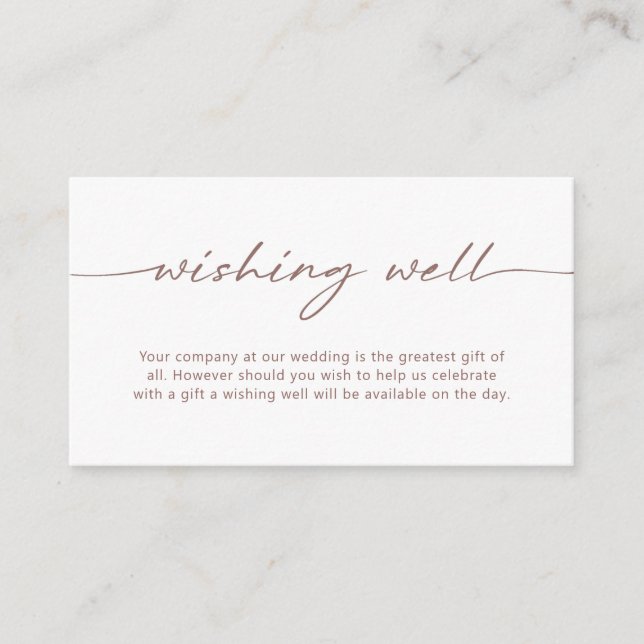 Bohemian Arch Wishing Well Enclosure Card (Front)