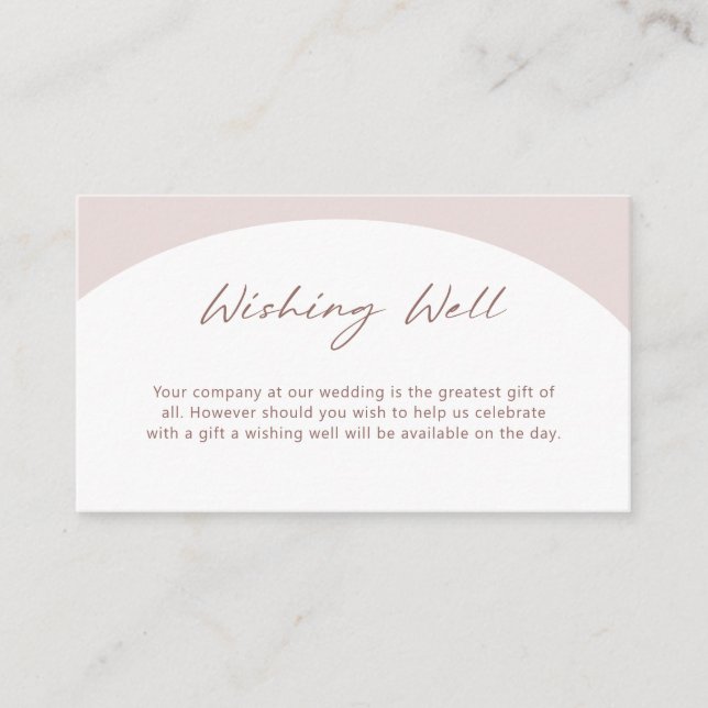 Bohemian Arch Wishing Well Enclosure Card (Front)