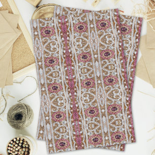 bohemian art deco fashion wine red burgundy  tissue paper