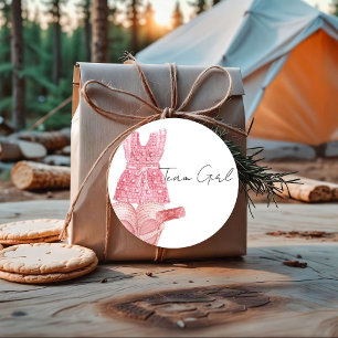 Bohemian Baby Clothes Team Girl Gender reveal Favour Tags