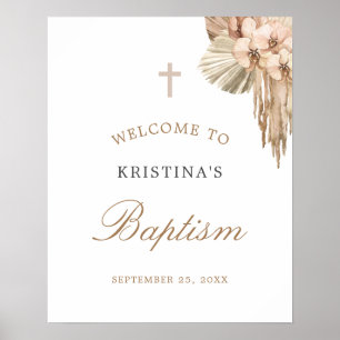 Bohemian Baptism Celebration Welcome Sign