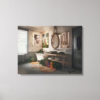 Bohemian Bath Bliss – Fairy and Feminine Elegance" Canvas Print