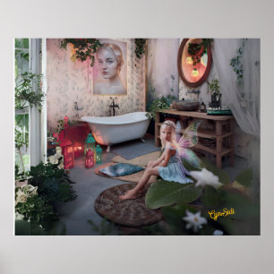 "Bohemian Bath Bliss – Fairy and Feminine Elegance Poster