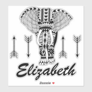 Bohemian Black Arrows & Tribal Elephant