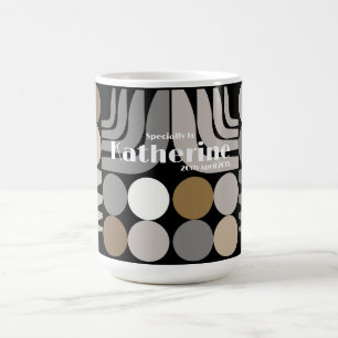 Bohemian Black Grey Coffee Mug
