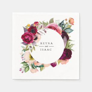 Bohemian Blooms Personalised Paper Napkins