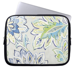 Bohemian Blue Flower Laptop Sleeve