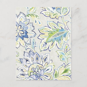 Bohemian Blue Flower Postcard