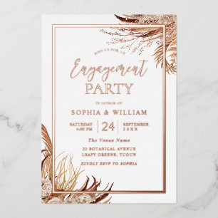 Bohemian Boho Engagement Party Rose Gold