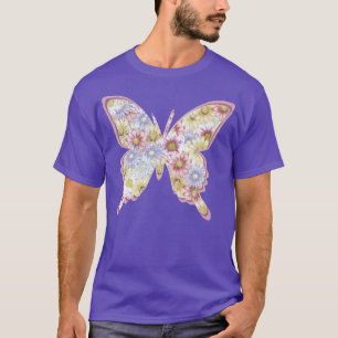 Bohemian Boho Hippie Butterfly Flowers Vintage T-Shirt