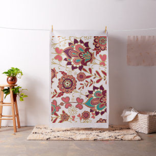 Bohemian Boho MOD Hippy Chic Flower Pattern Fabric