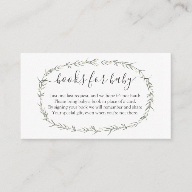 Bohemian Book In lieu, books for baby insert (Front)