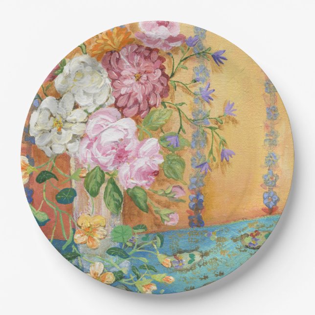Bohemian Bouquet Paper Plate (Front)