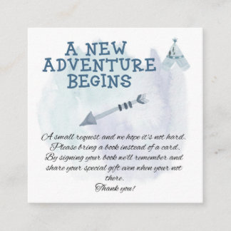 Bohemian Boys Baby Shower Book for Baby insert