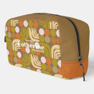 Bohemian Brown Green Orange Dopp Kit