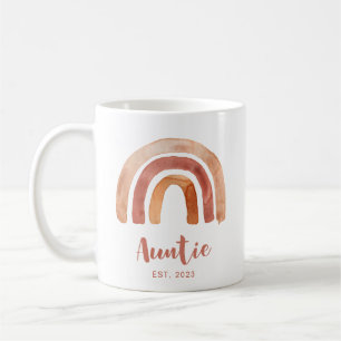 Bohemian Burnt Orange Rainbow Auntie Coffee Coffee Mug