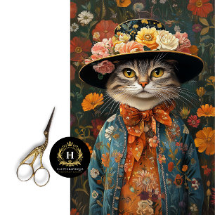 Bohemian Cat Decor Decoupage Tissue Paper