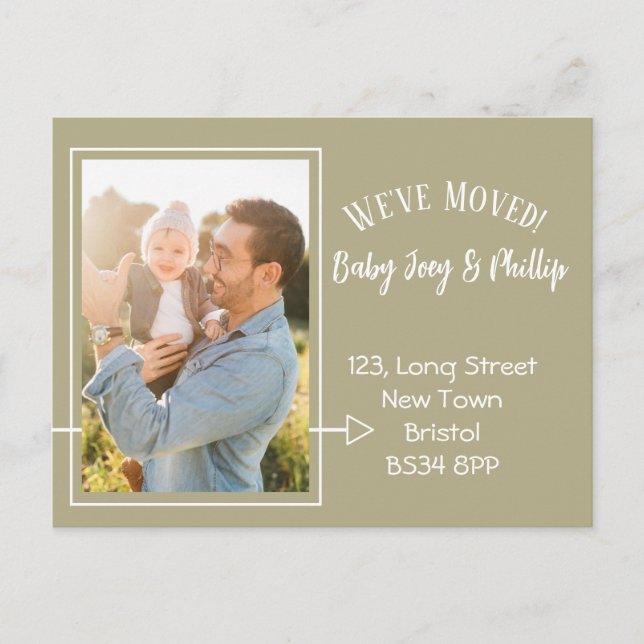 Bohemian Change of address Photo postcard (Front)