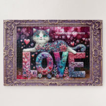 Bohemian charming Cats Jigsaw Puzzle