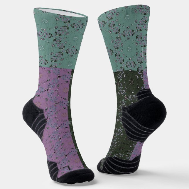 Bohemian chic deco socks (Angled)