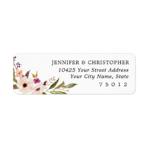 Bohemian Chic Floral Return Address Labels