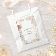 Bohemian Chic Floral Wedding favour bag