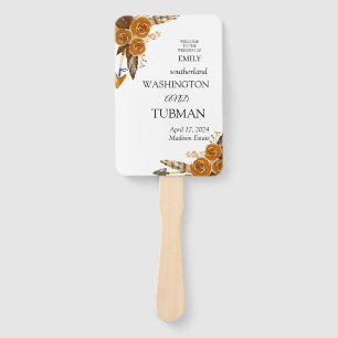 Bohemian Chic Floral Wedding Hand Fan