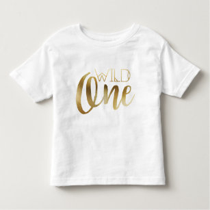 Bohemian Chic Wild One   Tribal Gold Foil Toddler T-Shirt