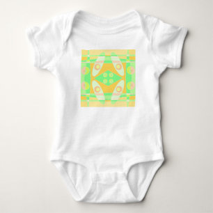 Bohemian Chintz 101 Pastel Green Orange Baby Bodysuit