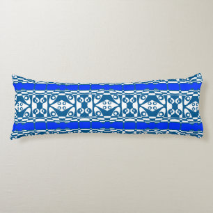 Bohemian Chintz 117 White Blue Body Cushion