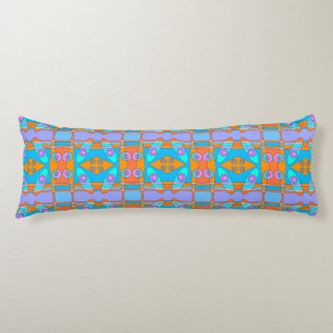 Bohemian Chintz 22 Turquoise Orange Blue Purple Body Cushion