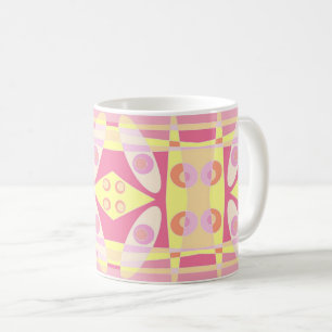Bohemian Chintz 24 Bubblegum Pink Yellow Orange Coffee Mug